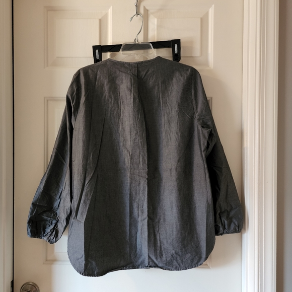 Gap button down collarless blouse - Picture 2 of 4